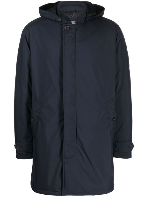 Hooded down-filled coat - Blue