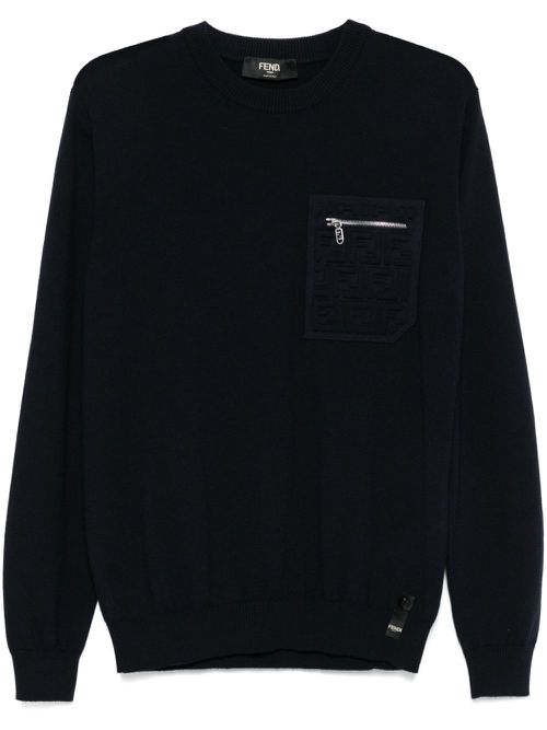 FF-pattern sweater - Blue