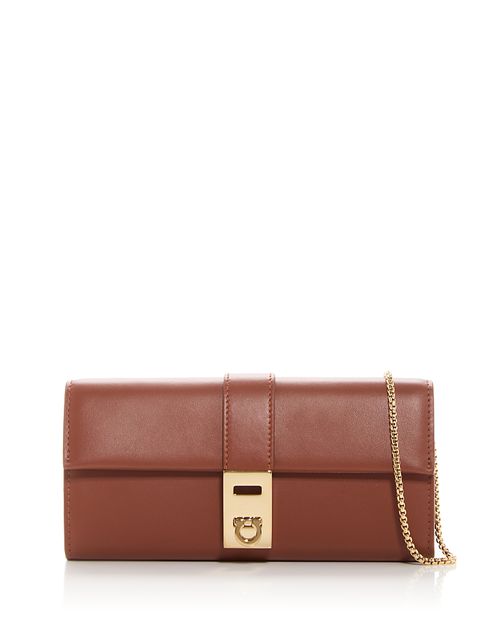 Gancini Leather Wallet On Chain