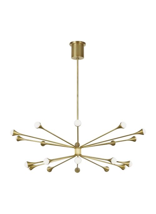 Aged Brass LED Chandelier from the Lody Collection