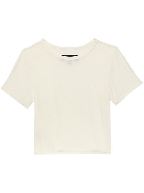 Logo-embroidered cotton T-shirt - White
