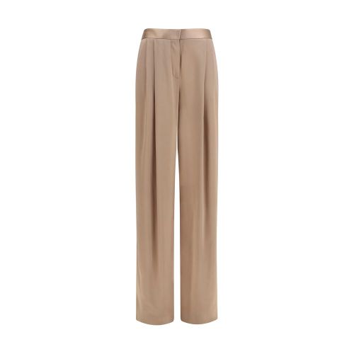 Silk Trousers — Beige