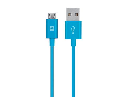 Select Series USB-A to Micro B Cable, 2.4A, 22/30AWG, Blue, 6ft