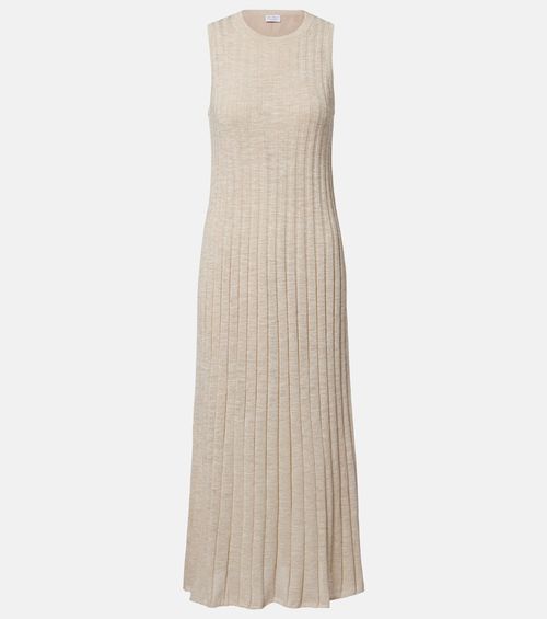 Ribbed-knit maxi dress