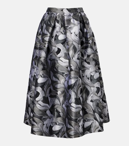 Jacquard midi skirt