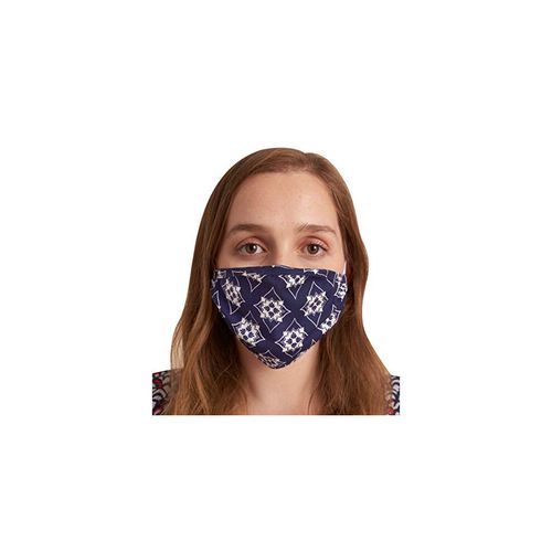 Women's Double Layer Face Mask With Ear Elastic Fashion Scarf, Geometric Flowers, One Size