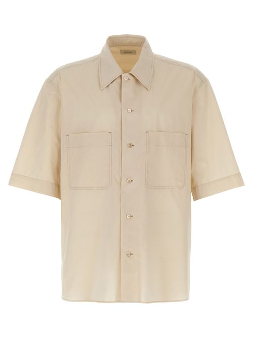 Cotton Poplin Shirt — Beige