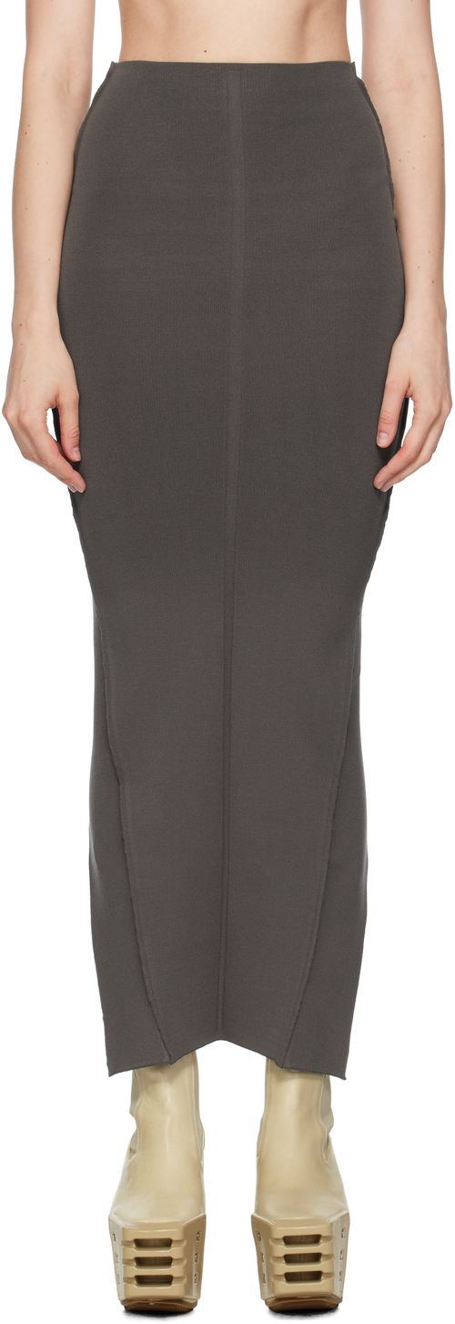 Gray Concordians Pillar Maxi Skirt