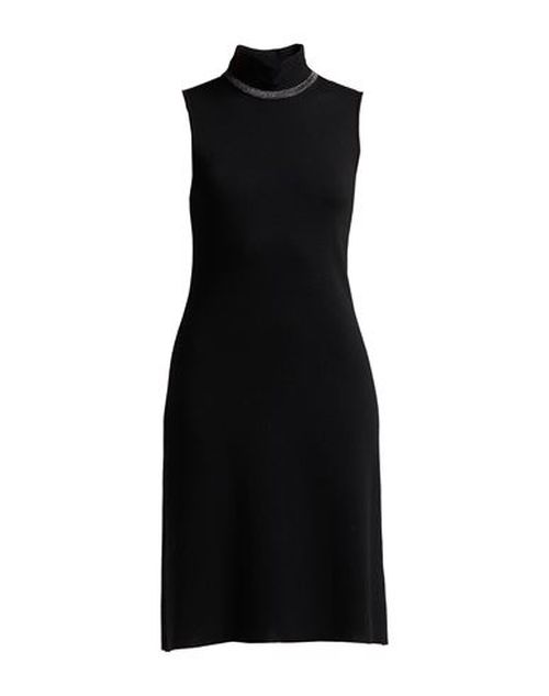 Woman Midi dress Black Size 6 Merino Wool