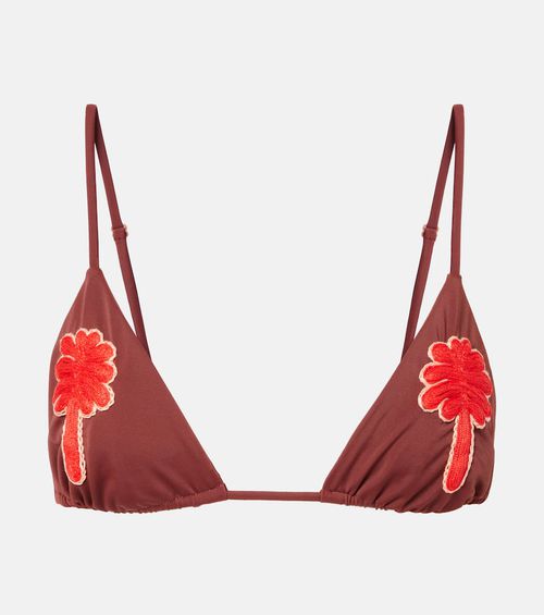 Embroidered bikini top