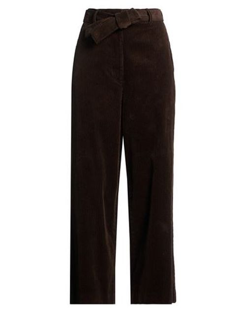 Woman Pants Dark brown Size 4 Cotton