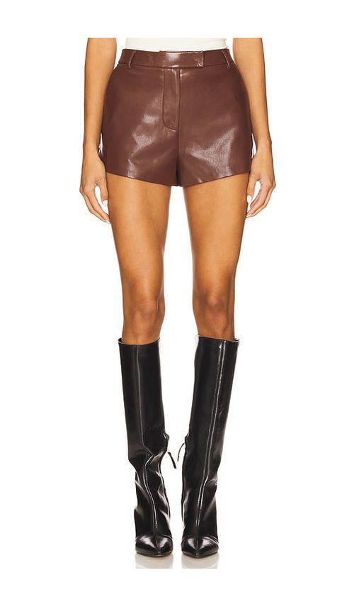 House of Harlow 1960 x REVOLVE Demi Faux Leather Short in Chocolate. XS. Also in L, M, S