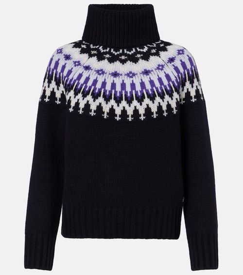 Ingrid jacquard cashmere turtleneck sweater