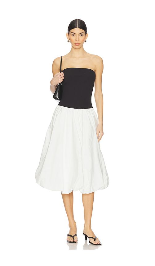 Steve Madden MIDI-KLEID OLIVER in Black,White. Größe XS. Also in L, M