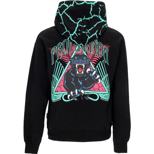 Men's Lightweight Hooded Sweatshirt Triangle Panther Hoodie Black