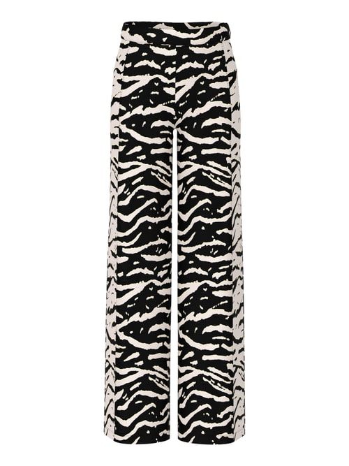 Marc Cain WELKOM trousers with animal print, black, 34 N