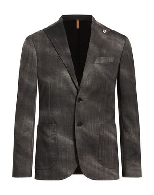 Man Blazer Grey Size 38 Polyester, Elastane