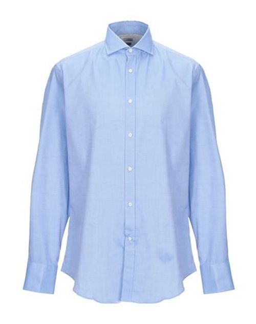 Man Shirt Azure Size M Cotton