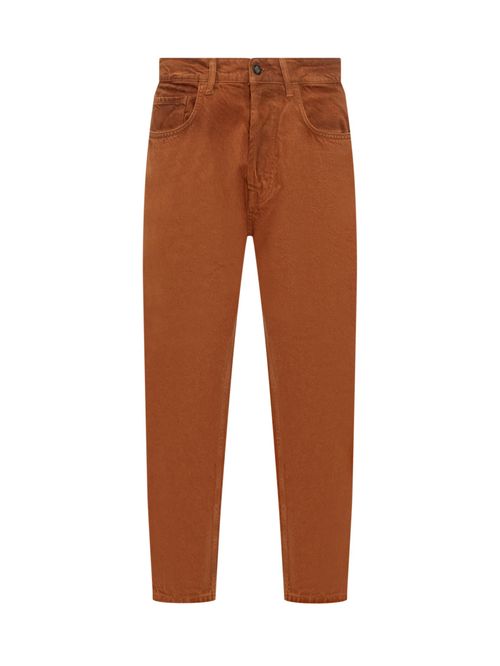 Brown Tapered High Rise Jeans