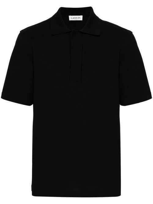 Cotton polo shirt - Black