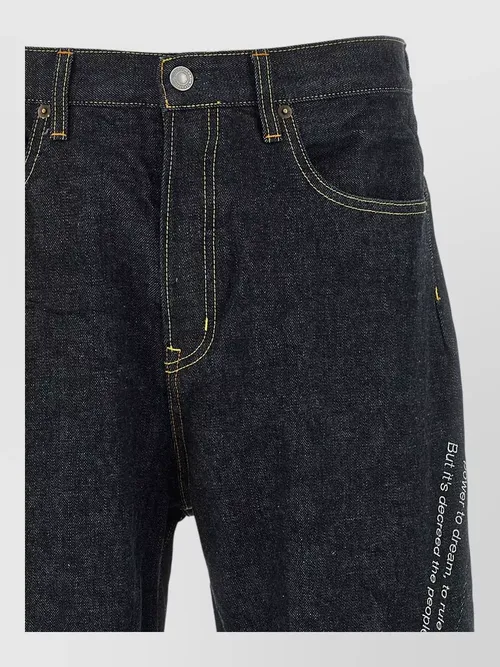 Undercover - power message denim jeans back pocket