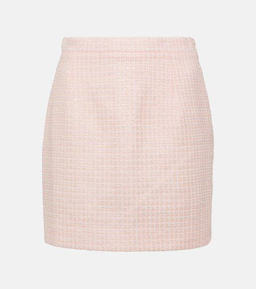 Bouclé tweed miniskirt