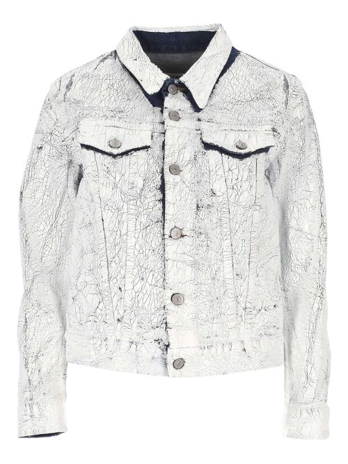 MM6 Maison Margiela coated-finish denim jacket - White