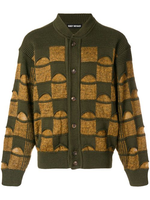 Cut off ribbed cardigan - Green