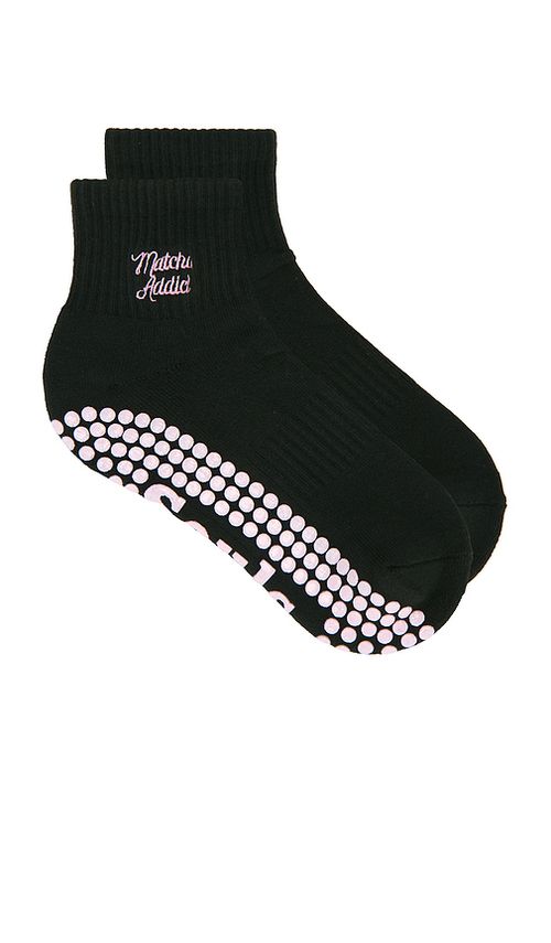 Souls. Matcha Addict Socks in Dark Green. M/L. Also in