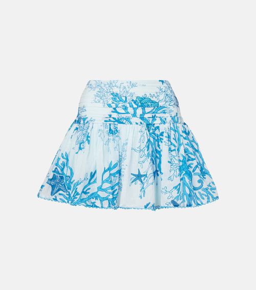 Colleen printed cotton miniskirt