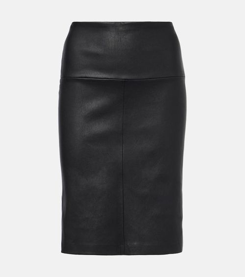 Gina 25 leather midi skirt