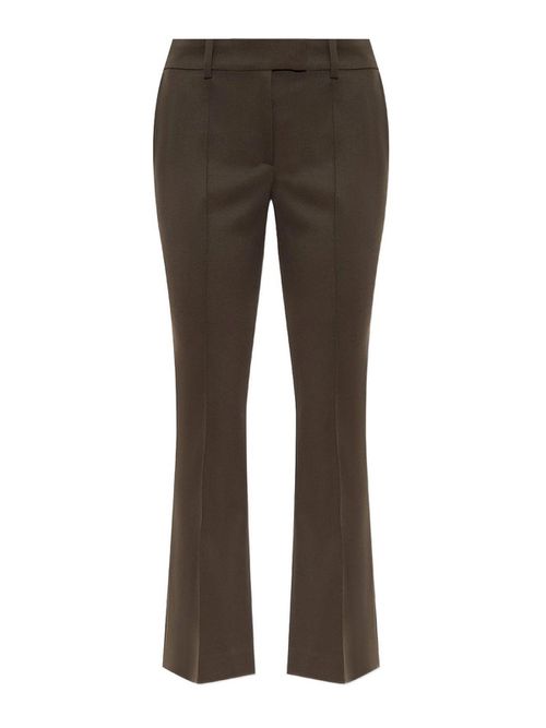 Brown Trousers In Stretch Wool Garbadine