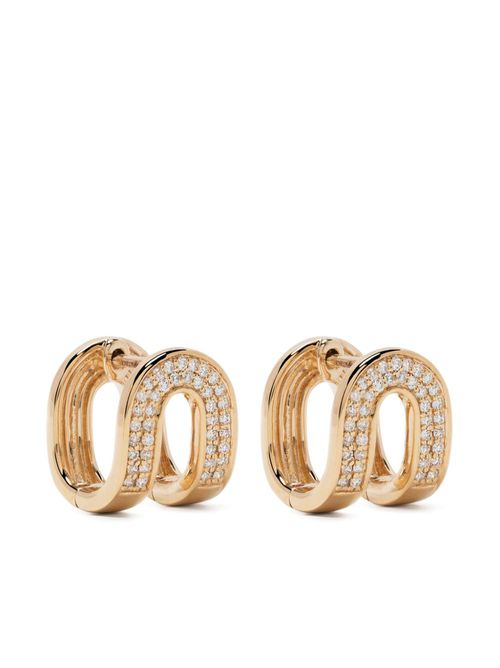 14kt yellow gold Nana Bernice Reversible Huggies diamond earrings