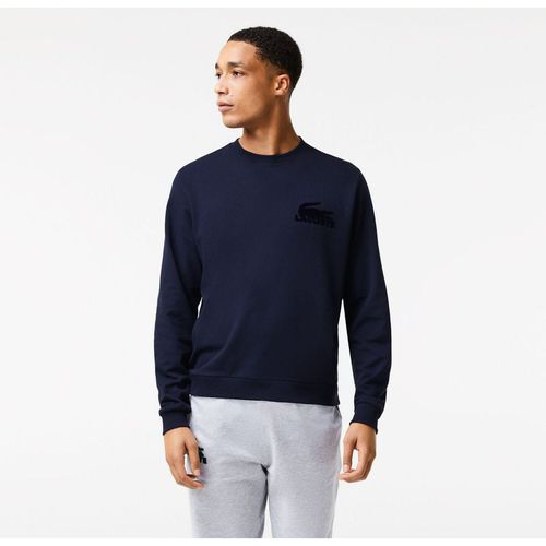 Lacoste Mens Fleece Loungewear Hoodie in Navy Cotton - Size X-Small