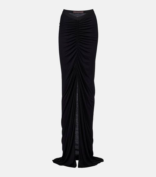 Poppy LS ruched jersey maxi skirt