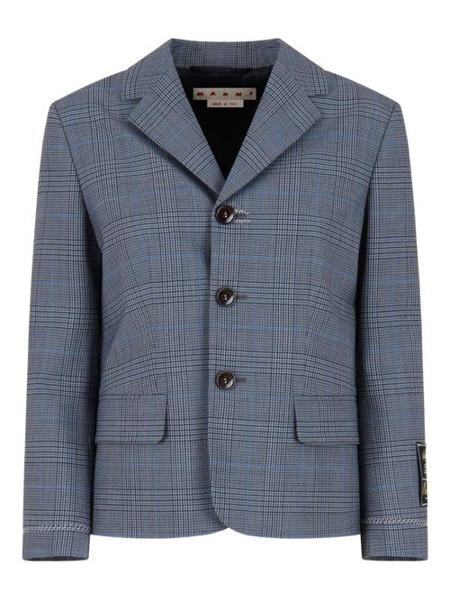 Checked blazer - Blue