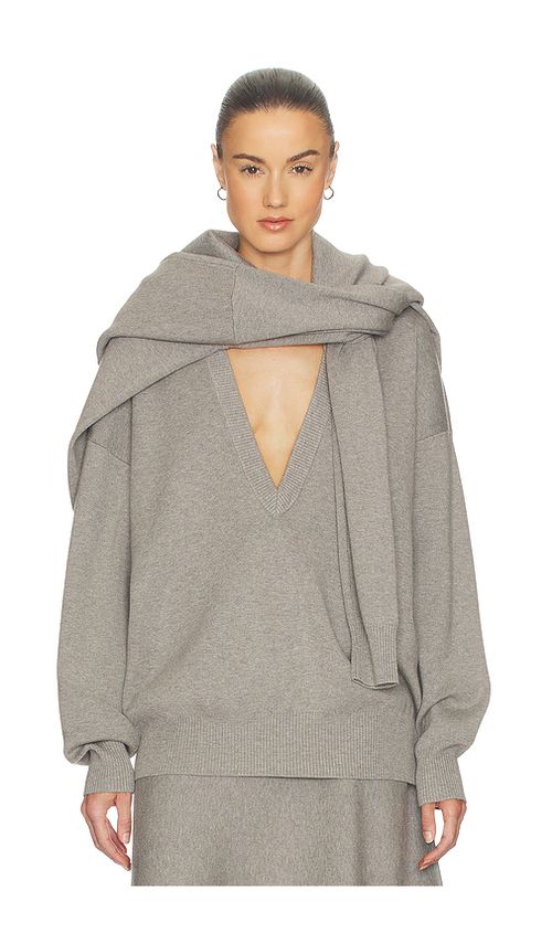Helsa Xanthe Sweater in Grey. L. Also in M, S