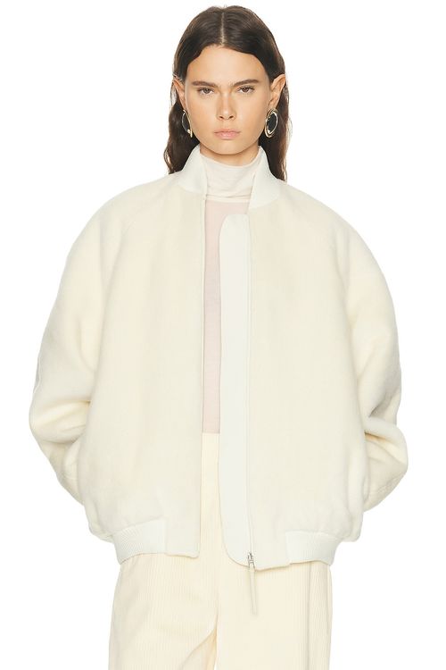 JACQUEMUS Le Blouson Pilu in Off White - White. 36 also , 38
