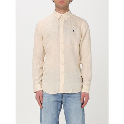 Linen LongSleeve Dress Shirt  - Beige