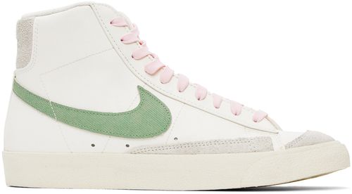 White & Green Blazer '77 Sneakers