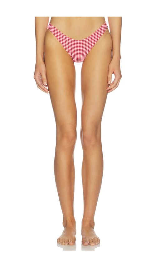 Kulani Kinis Minimal Full Coverage Bikini Bottom in Red. - S also in XS