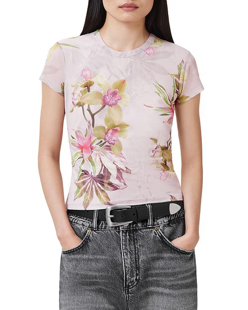 Ellie Floral Mesh Tee