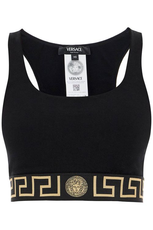 -Reggiseno Sportivo Con Banda Greca-Donna