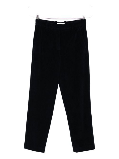 Cotton Corduroy Trousers — Black
