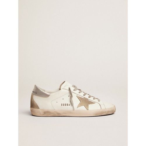 Golden Goose - Men's Super-star With Silver Heel Tab And Lettering, Man