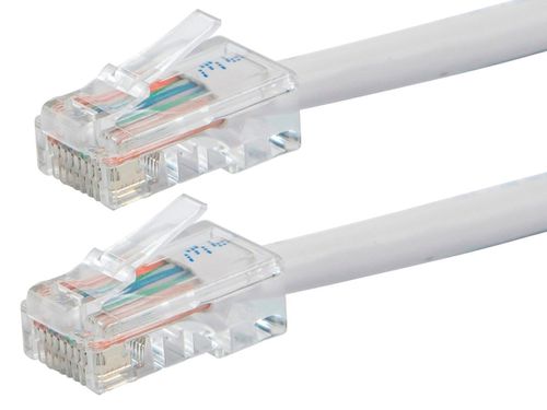 Cat6 15ft White Patch Cable, UTP, 24AWG, 550MHz, Pure Bare Copper, RJ45, Zeroboot Series Ethernet Cable