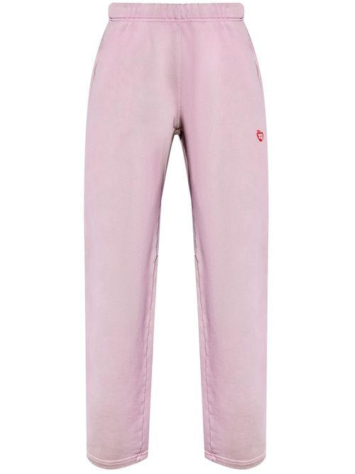 Logo-print cotton track pants - Pink