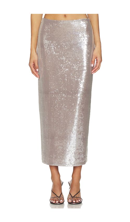 Elodie the Label Belinda Sequin Skirt in Lavender. S. Also in