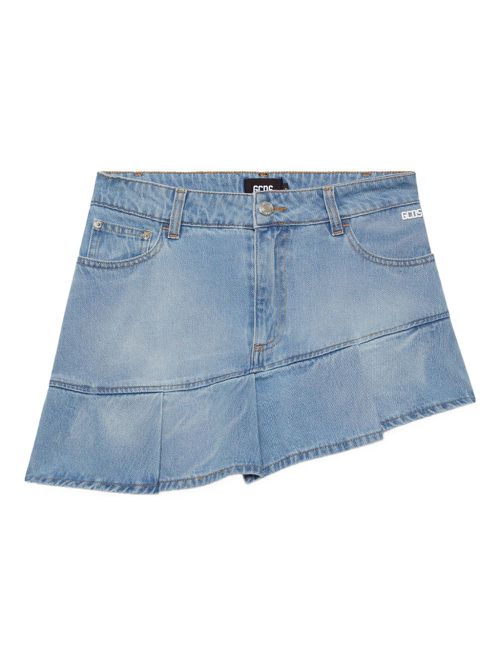 GCDS pleated miniskirt - Blue