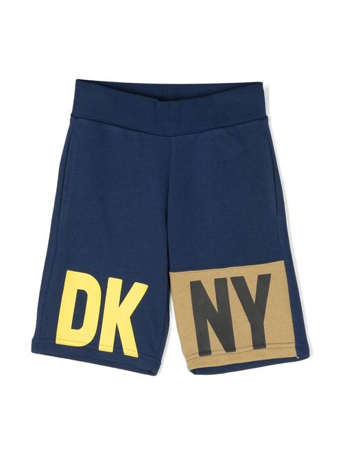 Dkny Kids 키즈 logo-print track shorts - Blue D24785811